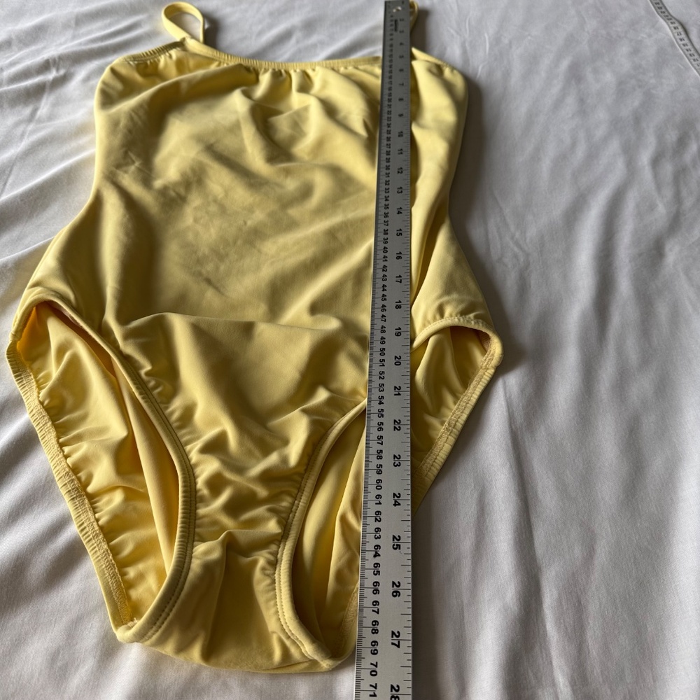 Talbots Women's Classic One Piece Swimsuit Yellow Size 12L Beach Pool Vacation - Picture 14 of 15